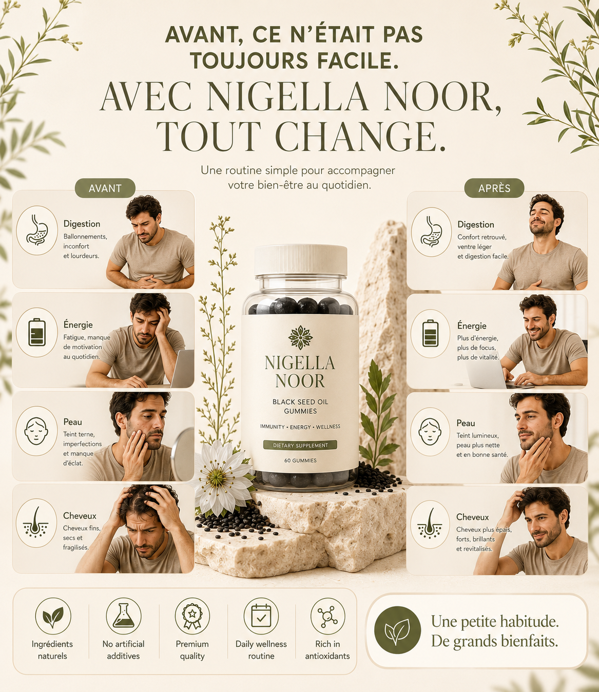 Nigella Noor™ – Gummies à l’Huile de Nigelle