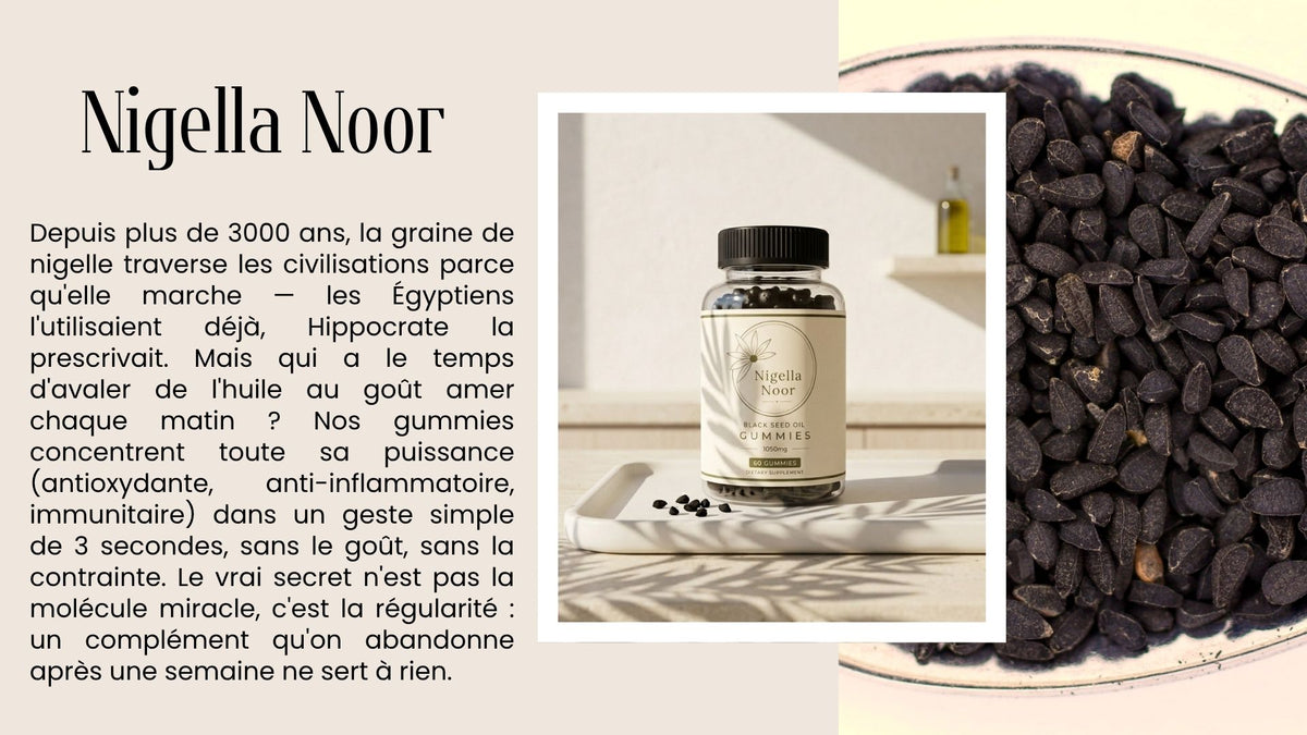 Nigella Noor™ – Gummies à l’Huile de Nigelle
