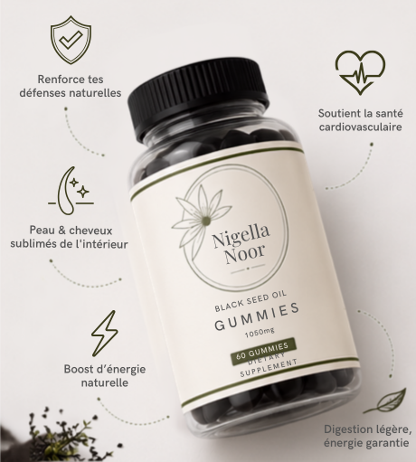 Nigella Noor™ – Gummies à l’Huile de Nigelle